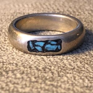 Sterling Silver Genuine Turquoise Ring.